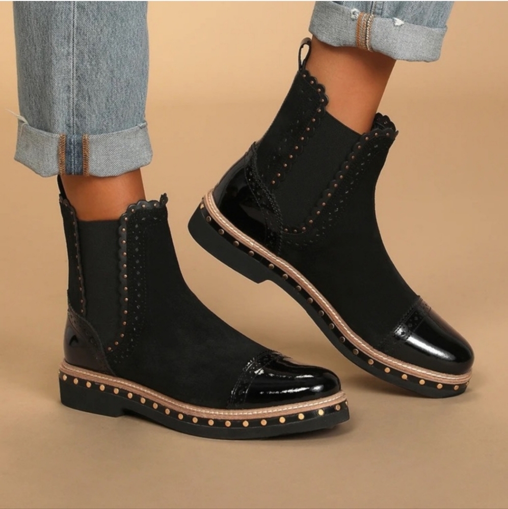 Free People Atlas Black Chelsea Boots